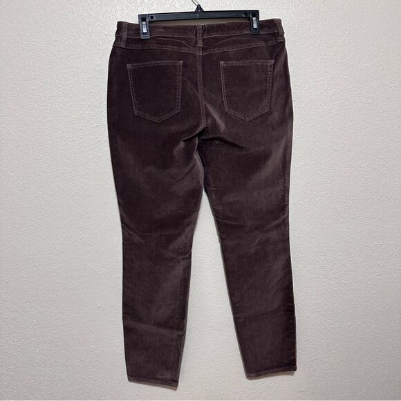 Garnet Hill Size 10 Essential Slim Five-Pocket Cords Corduroy Pants Brown - Picture 6 of 9